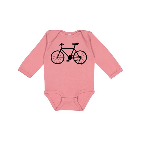 Inktastic Bicycle Silhouette Boys or Girls Long Sleeve Baby Bodysuit
