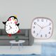 thumbnail image 2 of Reloj de pared de madera con diseño de pingüino de dibujos animados, reloj colgante digital grande vintage de bajo ruido, práctico para dormitorio, co, 2 of 8