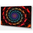 thumbnail image 2 of Fleur Spirale Abstraite Rouge Bleue - Art sur Toile Abstrait Surdimensionné, 2 of 3