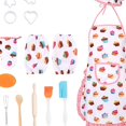 thumbnail image 3 of 20 Pieces Kids Cooking and Baking Set Chef Costume Prop for Montessori, 3 of 8
