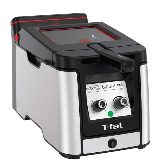 Freidora eléctrica T-Fal de acero inoxidable, 3.5 L, aceite, 1800 W