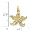 thumbnail image 2 of FJC Finejewelers 10 kt Yellow Gold Flat Starfish Charm 14 x 18 mm, 2 of 6