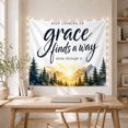 thumbnail image 5 of Keep Looking Grace with Finds Way Shine Through, Inspirational Illustration for Quote Lovers, Typography Wall Art, Housewarming Gift, Tapestry Wall Hanging for Bedroom and Dorm, 5 of 7