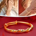 thumbnail image 2 of TQEHS Pulsera original plateada para mujer, brazalete ancho con estrella brillante, ajustable <θ T4Q2, 2 of 5