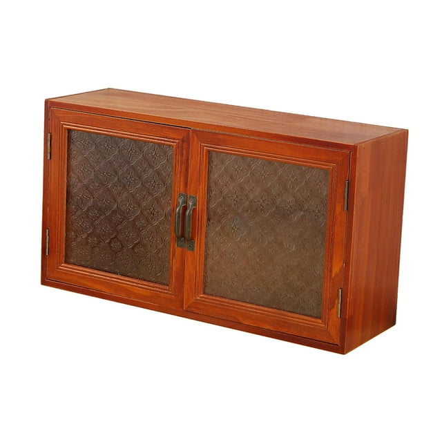 yuksok Wood Storage Cabinet Desktop Display Rack Shelf Action Figures Display Shelf for B