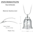 thumbnail image 4 of Bell Shape Urn Necklace / Urn Keychain for Cremation Ashes Motorcycle Memorial Urn Pendant Customize Engravable Memorial Jewelry Fit Women Men, 4 of 7