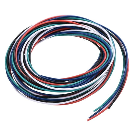 30 Gauge Hookup Wire 1.5m/5ft 30AWG Flexible Electrical Wire Tinned Copper Stranded 5 Color, 1mm