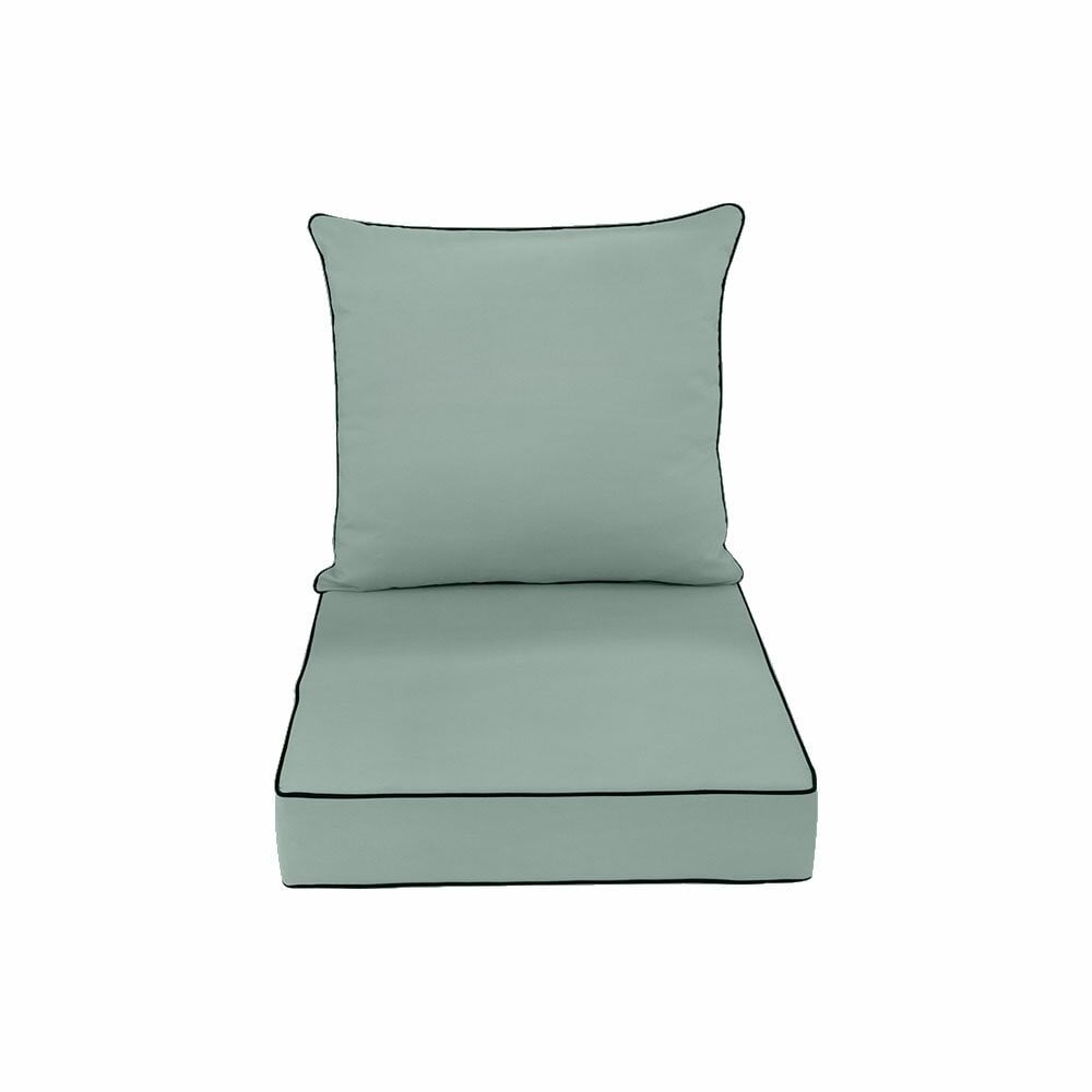 S1 26 x 30 x 5 Deep Seat Cushion Back Rest Pillow Outdoor Love Sofa
