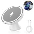 thumbnail image 1 of Magnetic wireless car charger, car phone auto air vent bracket/adhesive type, fast charging stand, 1 of 9