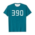 thumbnail image 1 of Squid Game Women's Cosplay T-shirt – Official Player Edition Cyan S, 1 of 4