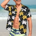 thumbnail image 4 of Uemuo Lilies Flowers Printed Regular Fit Short Sleeve Casual Hawaiian Shirt for Men,Aloha shirt,Tropical shirt,Floral print shirt,Vacation Beach shirt-XX-Large, 4 of 9