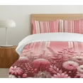thumbnail image 4 of Ambesonne Pink Duvet Cover Set, Joyous Monochrome Flower Love, Calking, Dried Rose and Coral, 4 of 4