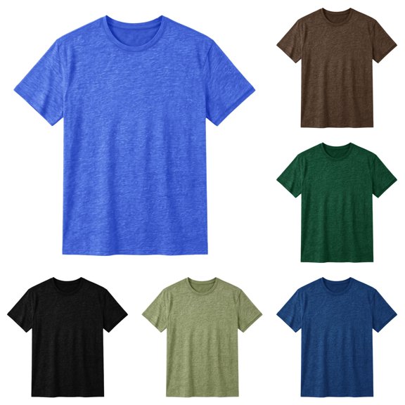 NinXxx Men's Summer Ice Silk Loose Stretch Breathable Cool T Shirt Blue XXXL