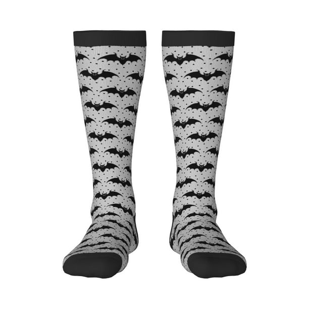 Fotbe Bat Calcetas Divertidas Estampadas para Hombre y Mujer, Calcetas de Algodón hasta la Rodilla para Caminar, Correr, Enfermería y Embarazo