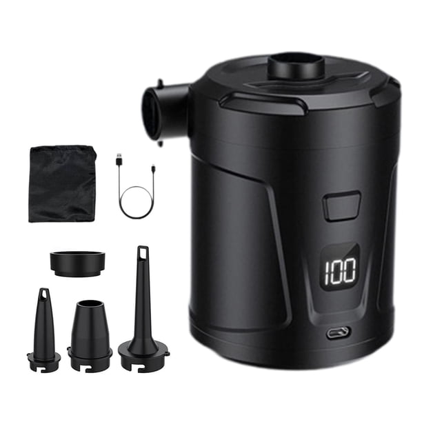 Bomba de aire eléctrica Gloria para inflables recargable por USB 8 x 11 cm Negro