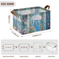 thumbnail image 7 of Yayeee Foldable Storage Basket for Shelves with Handles Waterproof Cloth Bins, Blue Sea, 7 of 7