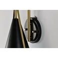 thumbnail image 4 of 60/7901 Nuvo Lighting Admiral - 1 Light Wall Sconce In Contemporary Style-15.38 Inches Tall and 6.5 Inches Wide-Matte Black/Natural Brass Finish, 4 of 19