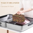 thumbnail image 3 of FORMRS Makeup Bag Travel Cosmetic Organizer for Women Fold Flat Zipper Pouch with Handle, Yellow Floral, 3 of 8