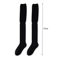 thumbnail image 5 of Kiskick 1 Pair Long Tube Socks Lengthened Autumn Winter Splicing High Thigh Socks for Fashion and Daily Comfort Wear, 5 of 7