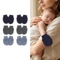 thumbnail image 1 of Baby Mittens Newborn, Newborn Infant Toddler Mittens No Scratch Cotton Elastic Wrist Gloves Soft Breathable 6-Pack Solid Color Infant Scratch Protection Mitts, 1 of 3