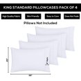 thumbnail image 3 of Fundas de almohada Utopia Bedding King Standard 50 x 90 cm, paquete de 4, 3 of 7