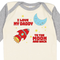 thumbnail image 4 of Inktastic I Love My Daddy to the Moon and Back Boys or Girls Long Sleeve Baby Bodysuit, 4 of 5