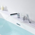 thumbnail image 5 of Waterfall Roman Tub Faucet with Hand Shower, 3 Hole Bathtub Faucet with Shower Diverter Chrome Finish Sumerain, 5 of 8