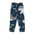 thumbnail image 5 of Bingfone Pajamas For Women,Friendly Smiling Sharks Pajama Pants With Pockets-Small, 5 of 9