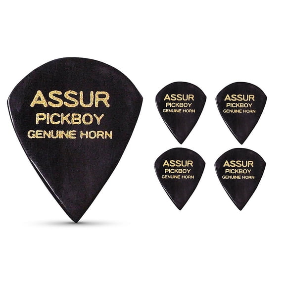 Pick Boy Hand-Made Buffalo Horn Guitar Picks Heavy 5 Pack