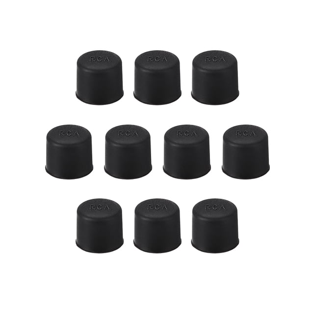10 piezas de conector hembra RCA tapa de enchufe protector negro para DVD amplificador AV a prueba de polvo
