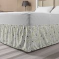 thumbnail image 1 of Dandelion Bed Skirt, Blowball Flower Pattern with Retro Inspirations Summer Flora Design, Elastic Bedskirt Dust Ruffle Wrap Around for Bedding Decor, 4 Sizes, Apple Green Emerald, by Ambesonne, 1 of 2
