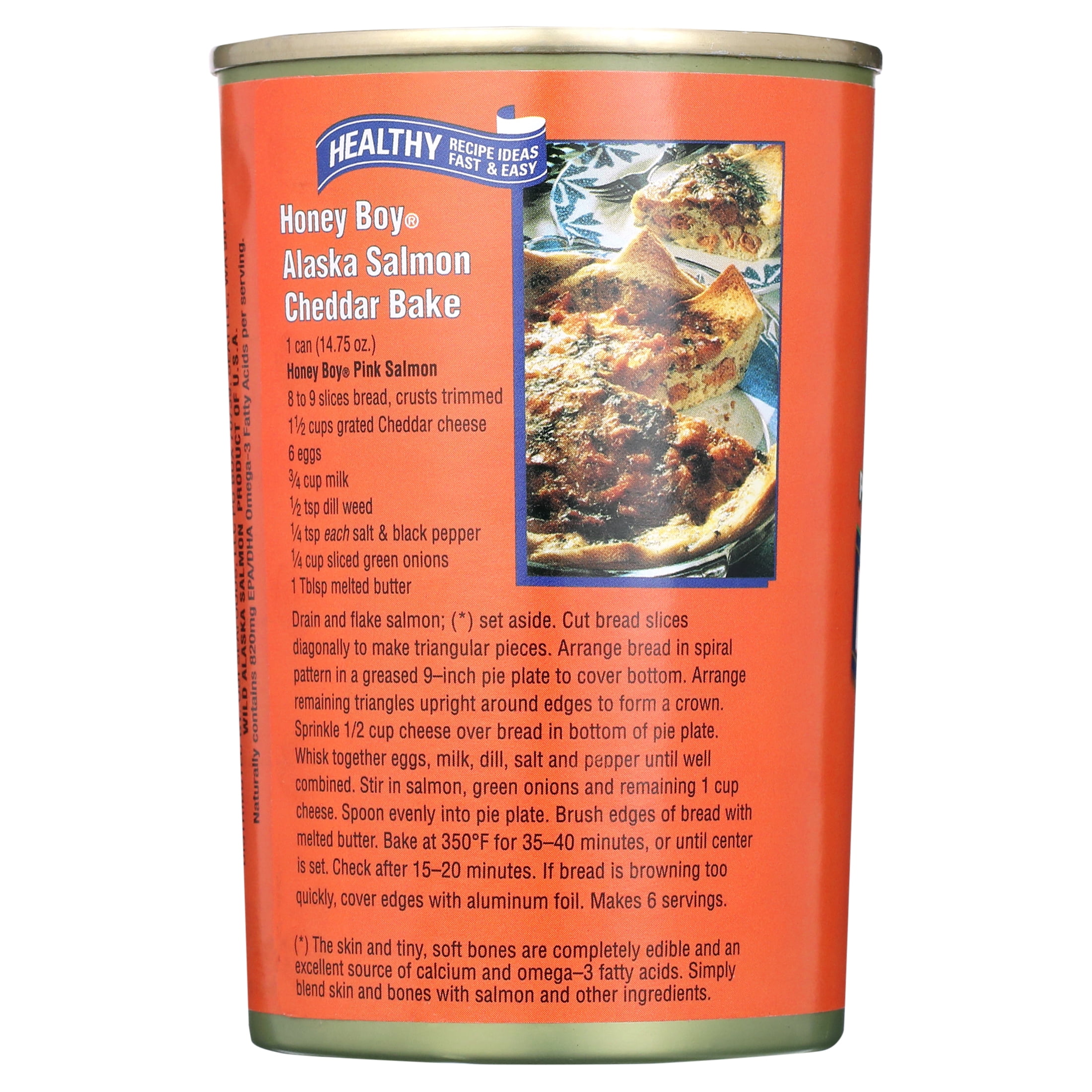 Honey Boy Pink Salmon 14.75 oz - Natural Source of Omega-3, Freshly Packed in Alaska