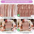 thumbnail image 3 of 3 Pack Party Backdrop Decorations, 3.3 ft x 6.6 ft Rose Golden Birthday Backdrop Tinsel Curtain Backdrop Birthday Decor Party Streamers Party Supplies for Birthday Wedding Graduation Bachelor Party, 3 of 7