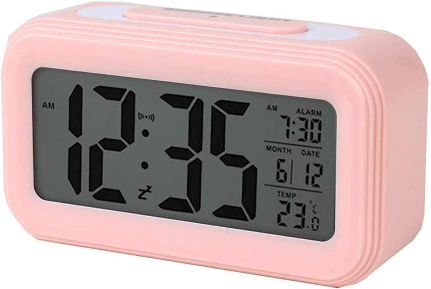 LCD Backlight Date and Temperature Snooze Electronic Digital Alarm Clock 