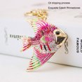 thumbnail image 3 of Crystal Fish Keychain,Rhinestone Pretty Cute Goldfish Keyring,Stylish Metal Alloy Keychain for Bag Purse Backpack Car Pendant Charm Gifts for Family and Friend (Light Red), 3 of 9