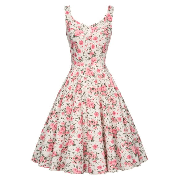 Wancir 1950s Vintage Womens Dress Bowknot Audrey Hepburn Style Party Dresses