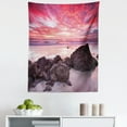 thumbnail image 1 of Ocean Tapestry, Australian Seascape Image with Rocks Ocean Deep Sea Rocks Sunrise Dawn Art Photo, Fabric Wall Hanging Decor for Bedroom Living Room Dorm, 5 Sizes, Multicolor, by Ambesonne, 1 of 1