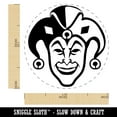 thumbnail image 2 of Court Jester Joker Harlequin Self-Inking Rubber Stamp Ink Stamper - Blue Ink - Medium 1 Inch, 2 of 7