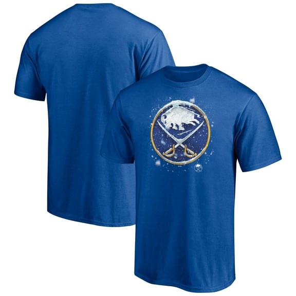 Men's Royal Buffalo Sabres Snow Logo T-Shirt