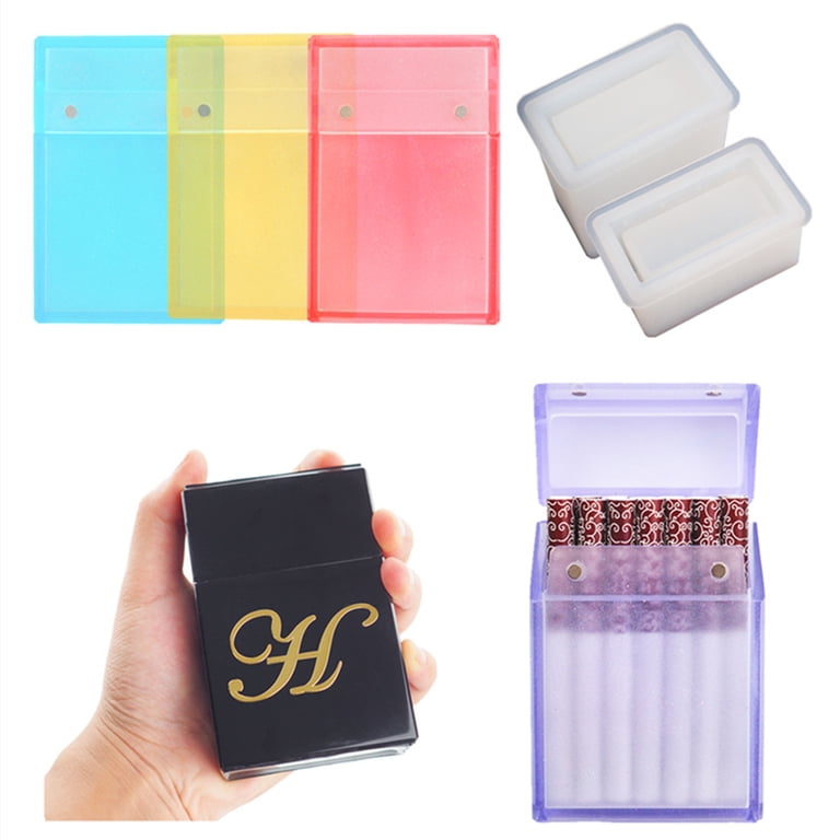 1 Set Cigarette Box Epoxy Resin Mold Cigaret Storage for Case Silicone Mould DIY Crafts Soap Plaster Casting Tools