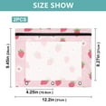 thumbnail image 3 of Cute Strawberries Small Daisies 3-Ring Binder Pouches A4 Size Zipper Pocket File Storage 2 Packs, 3 of 6