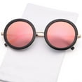 thumbnail image 4 of SUN LOUNGER UV400 Vintage Retro Round Style Sunglasses for Women Mirror Lens and Metal Frame with Spring Hinge, 4 of 6