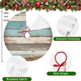 thumbnail image 5 of Farmhouse Blue Grey Brown Christmas Tree Skirt 36 Inches, Vintage Ombre Wooden Xmas Trees Skirt Mat Cover Decorations for Holiday Party Indoor Outdoor, 5 of 9