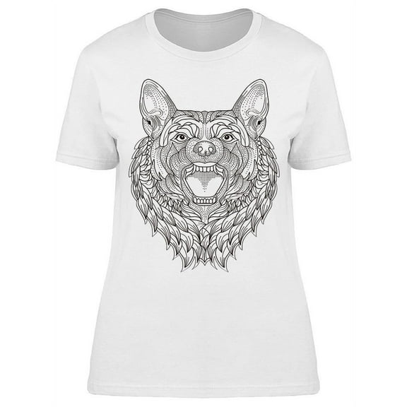 Patterned Dog Barking T-Shirt Women -Image by Shutterstock, Female 3X-Large