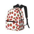 thumbnail image 2 of Haiem Strawberries Lightweight Backpack for School, Classic Basic Water Resistant Casual Daypack for Travel with Bottle Side Pockets, 2 of 8