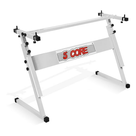 Heavy-Duty Z-Style Adjustable Keyboard Stand for 54/61 Key Pianos – Foldable, 330lbs Capacity, Anti-Slip Riser for Electric Pianos & Synthesizers