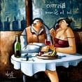 thumbnail image 3 of West, Ronald 20x20 Black Modern Framed Museum Art Print Titled - Dinner for Two, 3 of 5