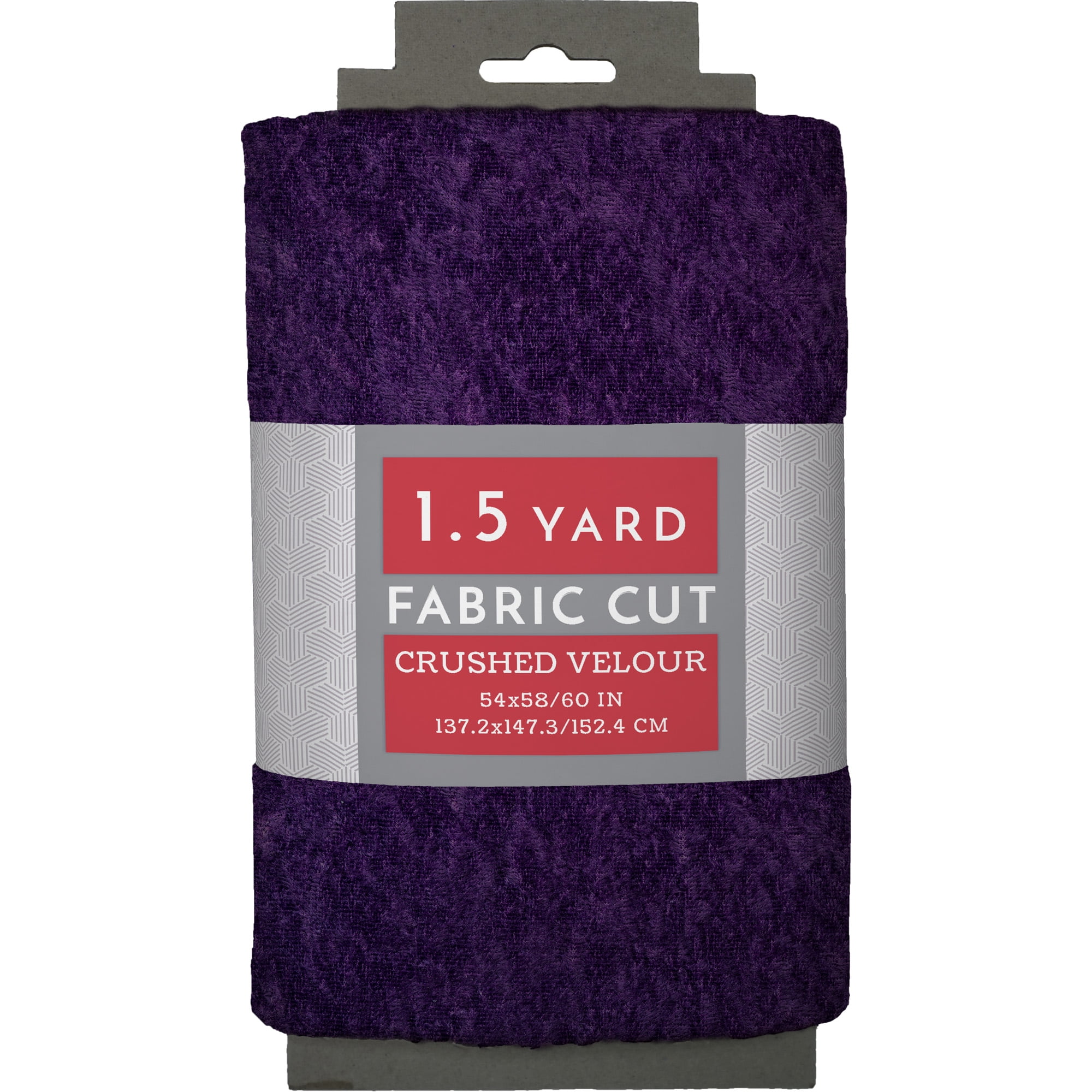 David Textiles 58" x 1.5 yd Polyester Crushed Panne Velvet Precut Fabric, Eggplant