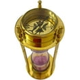 thumbnail image 3 of Maritime Treasures Antique Brass 6" Hourglass Sand Timer, Nautical Sand Timer With Compass & Clock, Home and Office Décor, Birthday Gift, Anniversary Gift, 3 of 4