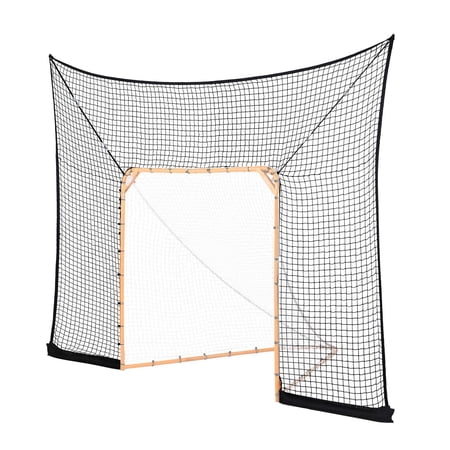 Lacrosse Goal Backstop 12x9 ft Training Net with Extended Coverage - Easy Setup Complete Accessories for Youth and Adults